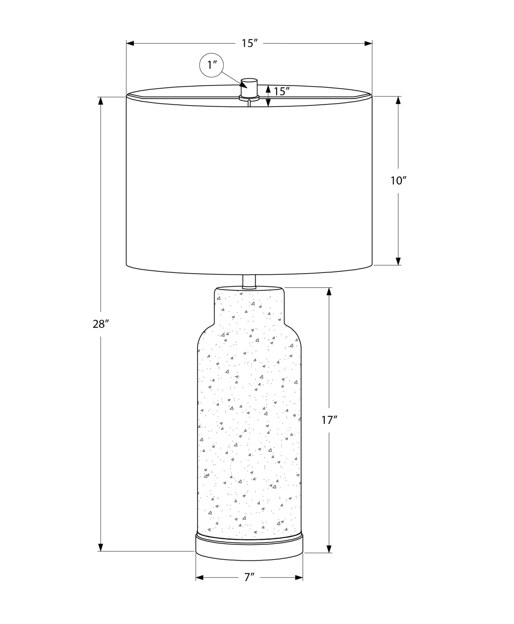 Lighting - 28"H Table Lamp Green Glass / Grey Shade-Table-DECOROLALA