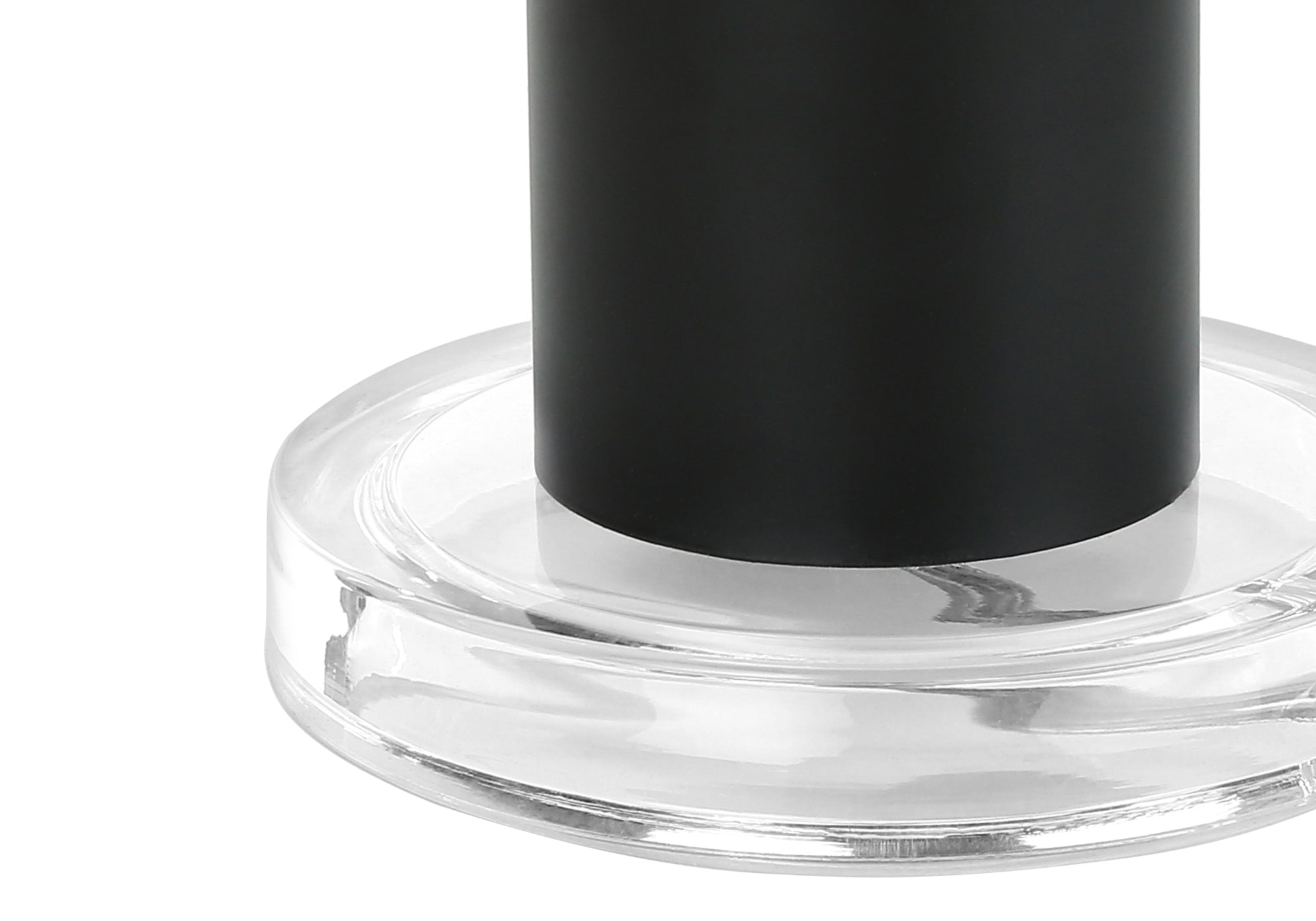 Lighting - 28"H Table Lamp Nickel Metal / Ivory Shade-Table-DECOROLALA