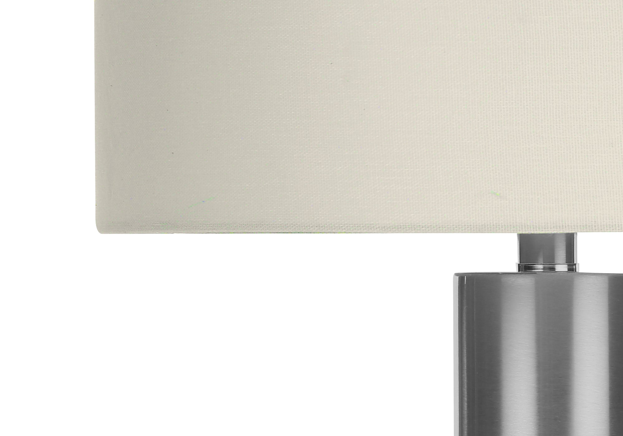 Lighting - 28"H Table Lamp Nickel Metal / Ivory Shade-Table-DECOROLALA