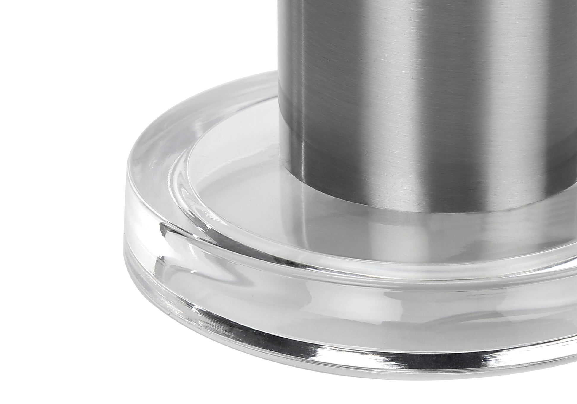 Lighting - 28"H Table Lamp Nickel Metal / Ivory Shade-Table-DECOROLALA