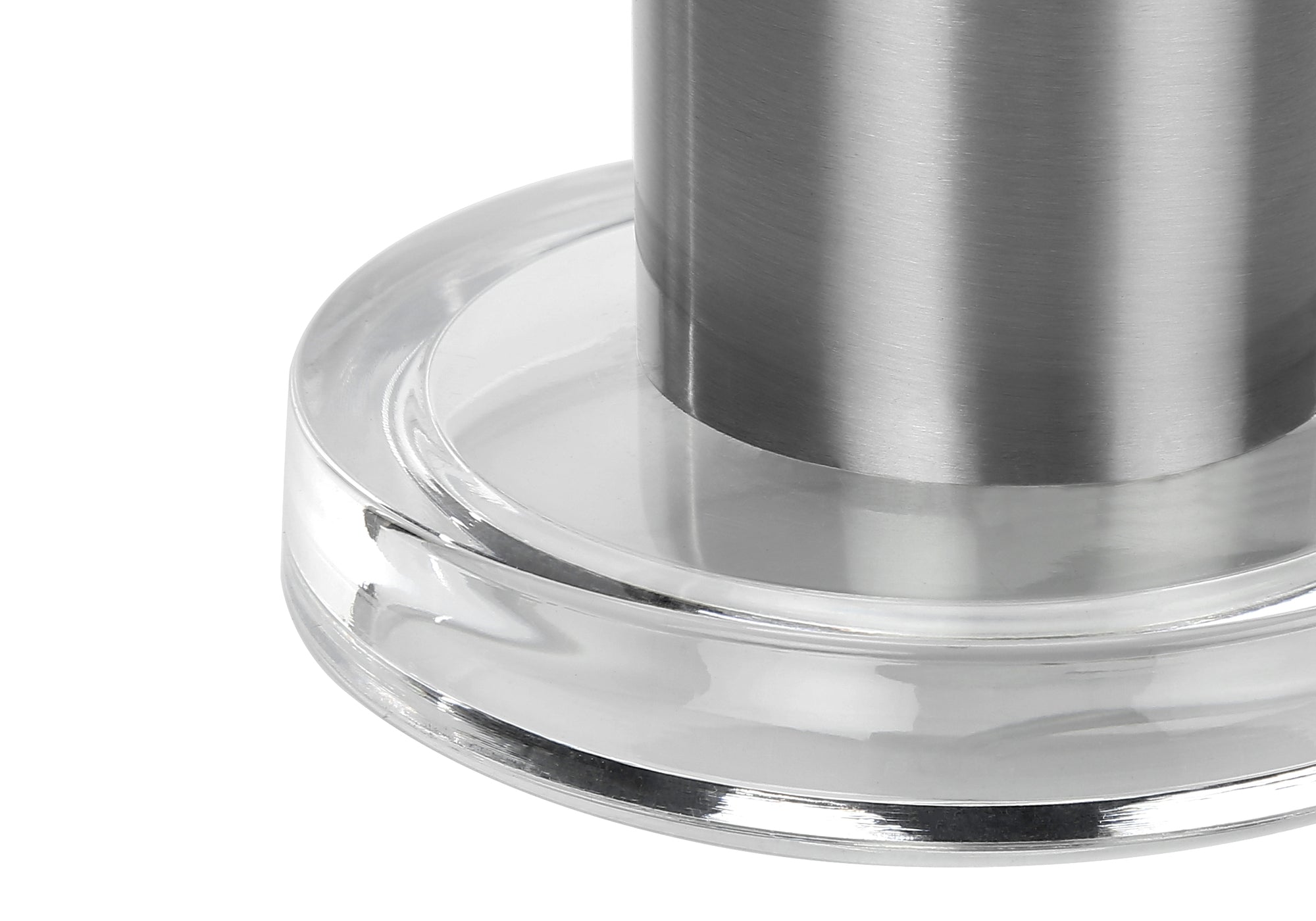 Lighting - 28"H Table Lamp Nickel Metal / Ivory Shade-Table-DECOROLALA