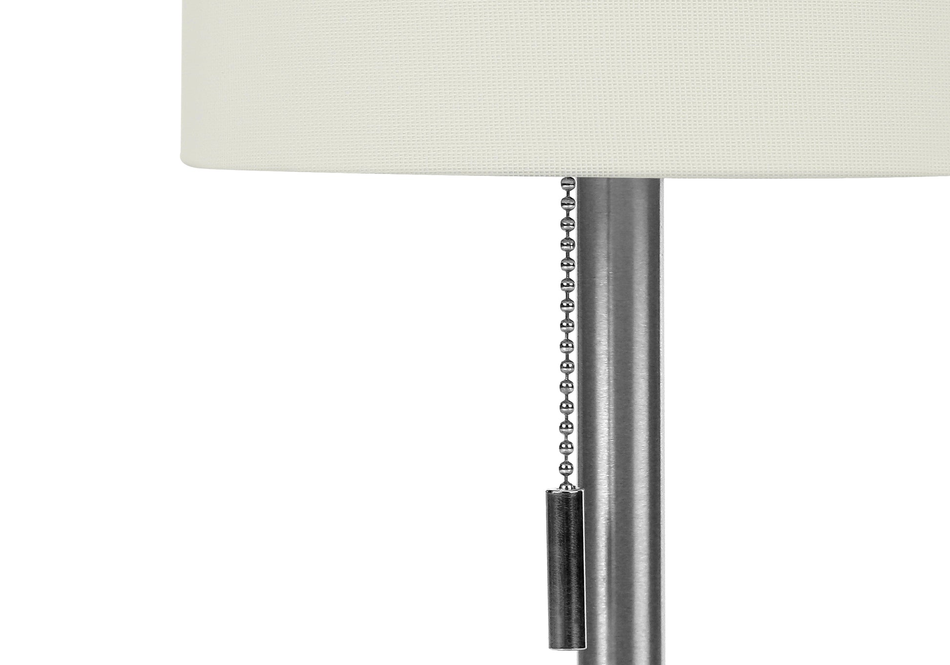 Lighting - 2pcs / 17"H Table Lamp Nickel Metal/Ivory/Usb-Table-DECOROLALA