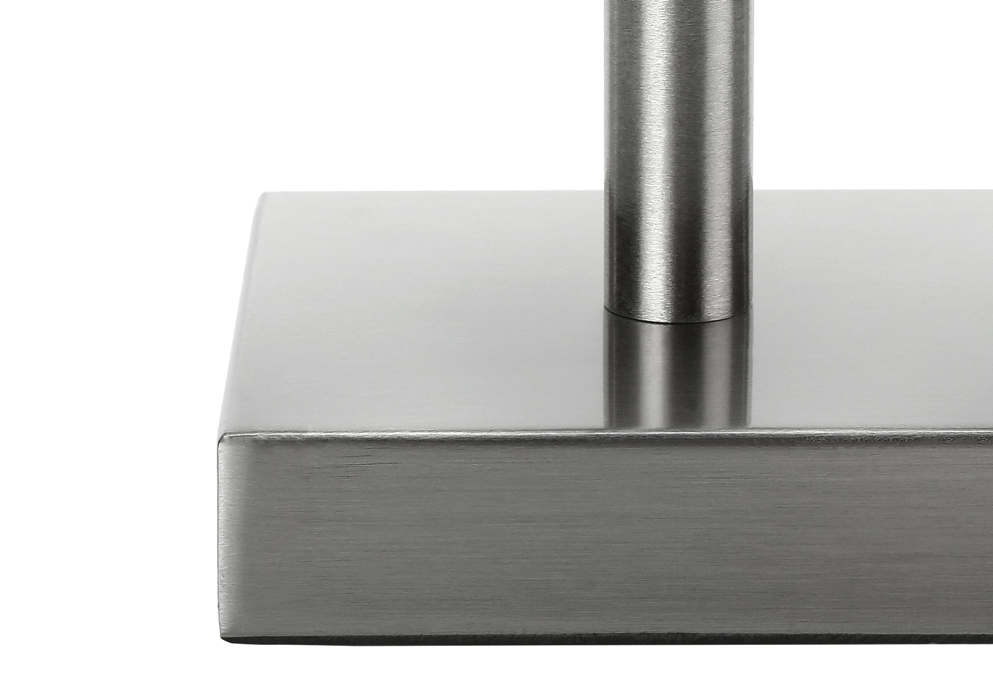 Lighting - 2pcs / 17"H Table Lamp Nickel Metal/Ivory/Usb-Table-DECOROLALA