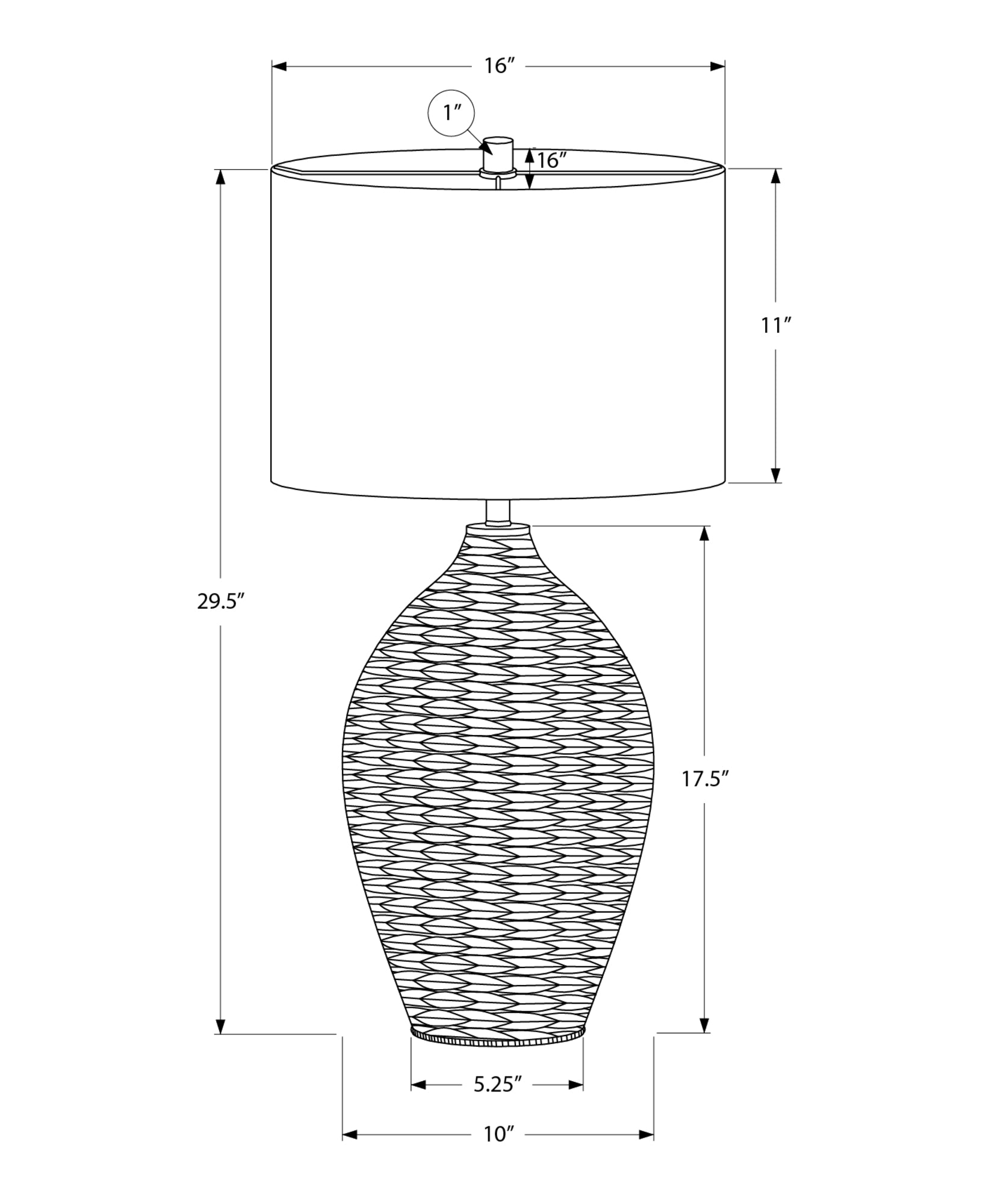 Lighting - 30"H Table Lamp Natural Rattan / Beige Shade-Table-DECOROLALA