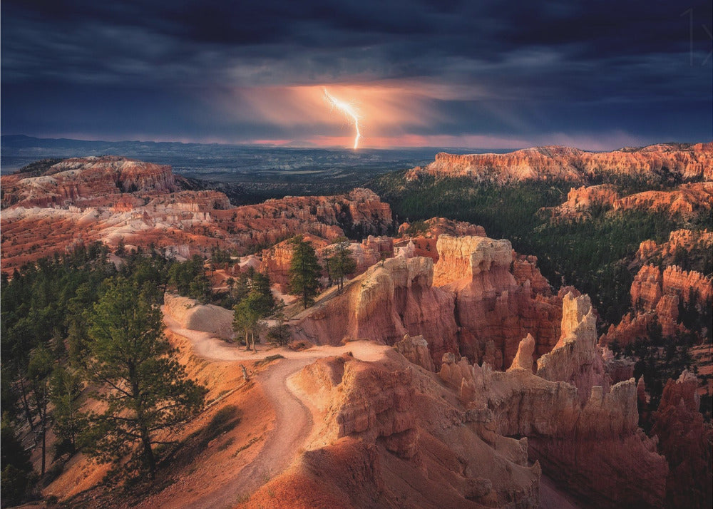 Lightning over Bryce Canyon-Canvas Print-DECOROLALA