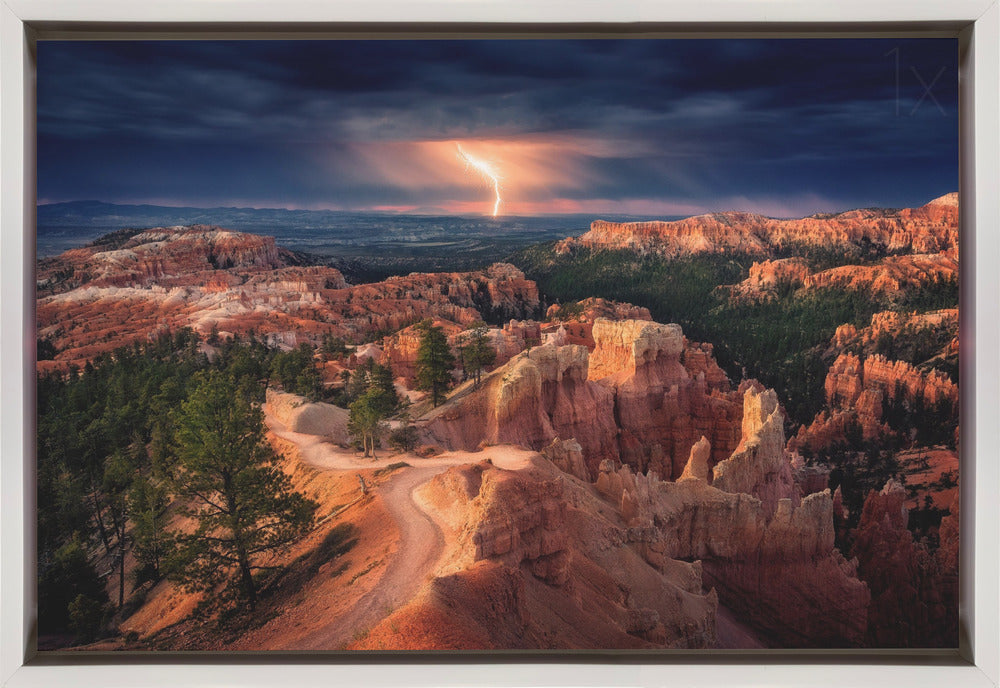 Lightning over Bryce Canyon by Stefan Mitterwallner-Canvas Print-DECOROLALA