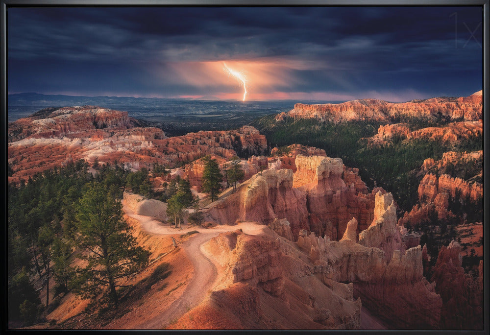 Lightning over Bryce Canyon by Stefan Mitterwallner-Canvas Print-DECOROLALA