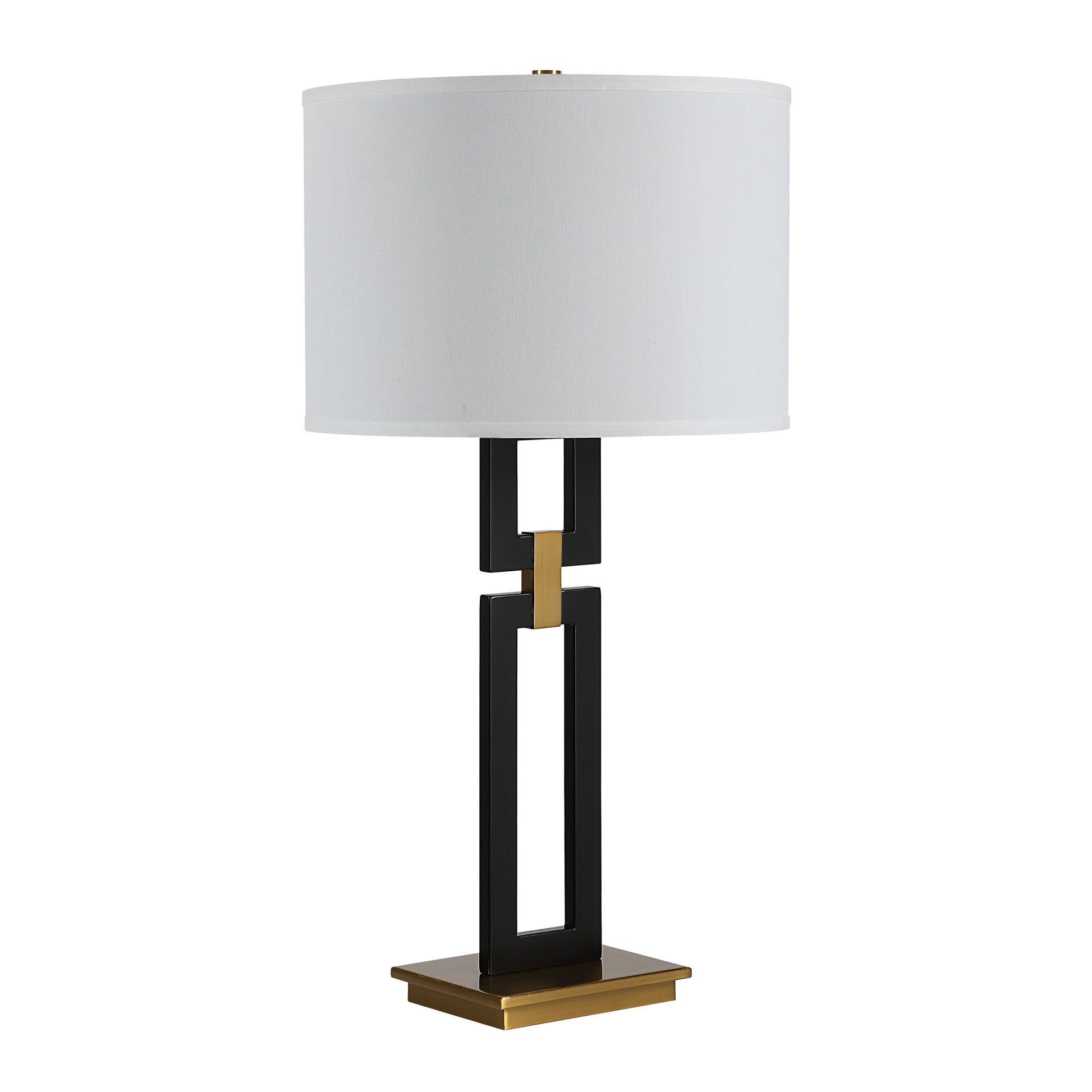 Lila 31" Table Lamp, Matte Black with Gold Accents-Table Lamp-DECOROLALA
