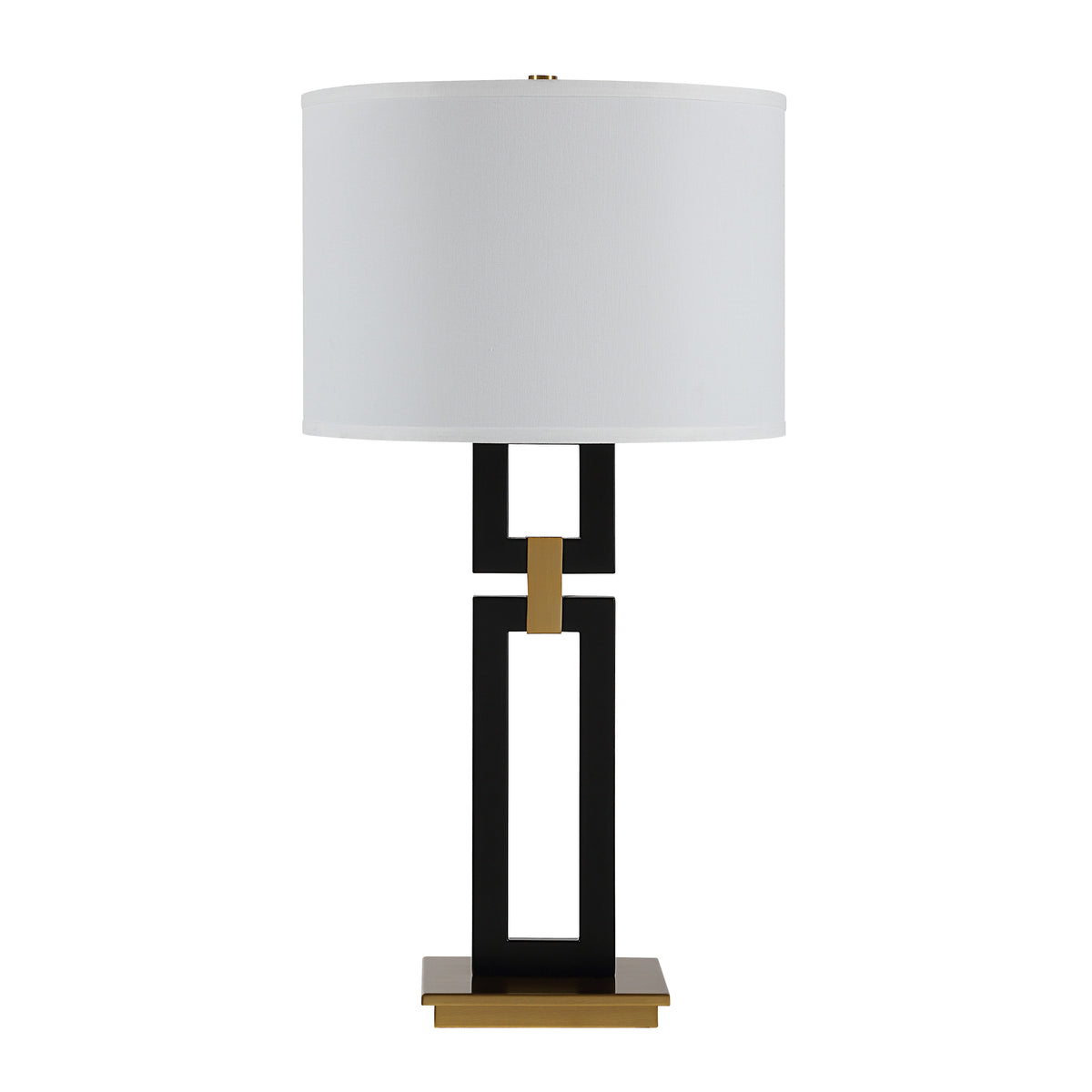 Lila 31" Table Lamp, Matte Black with Gold Accents-Table Lamps-DECOROLALA