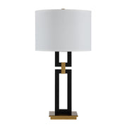 Lila 31" Table Lamp, Matte Black with Gold Accents-Table Lamp-DECOROLALA