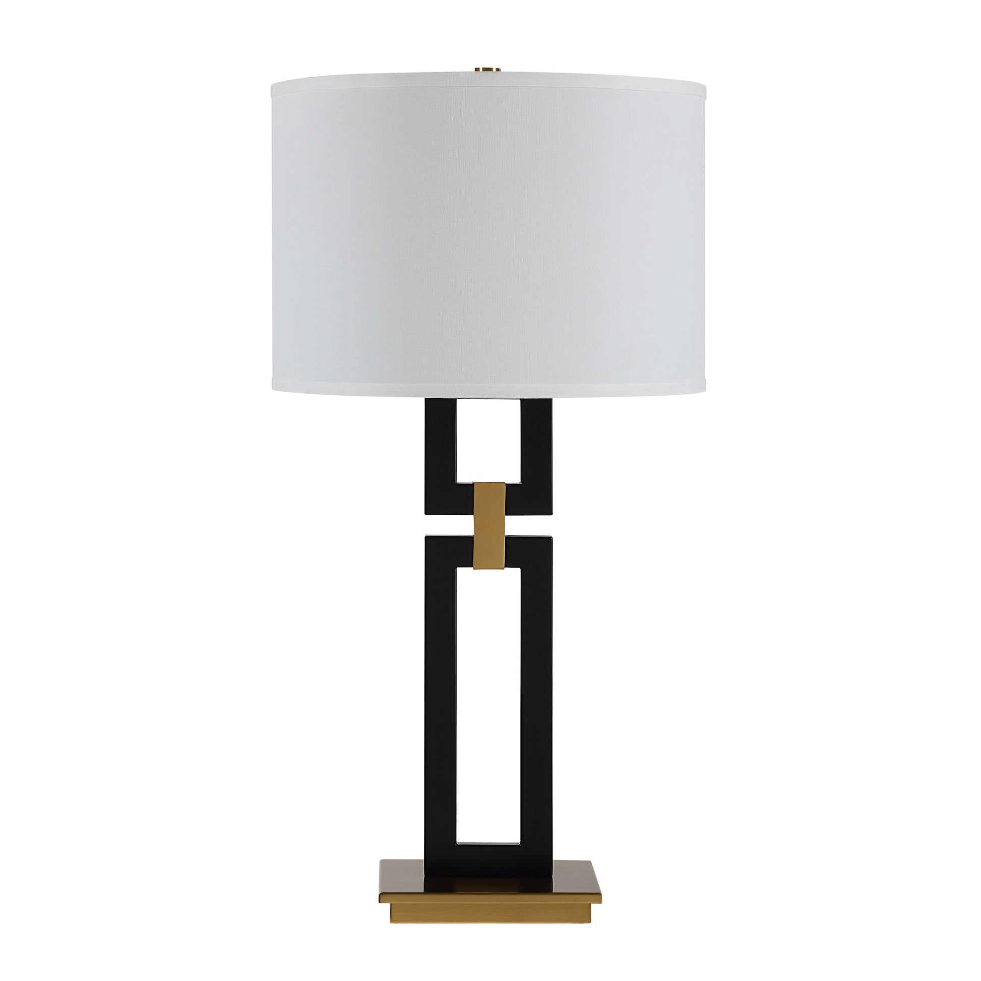 Lila 31" Table Lamp, Matte Black with Gold Accents-Table Lamp-DECOROLALA