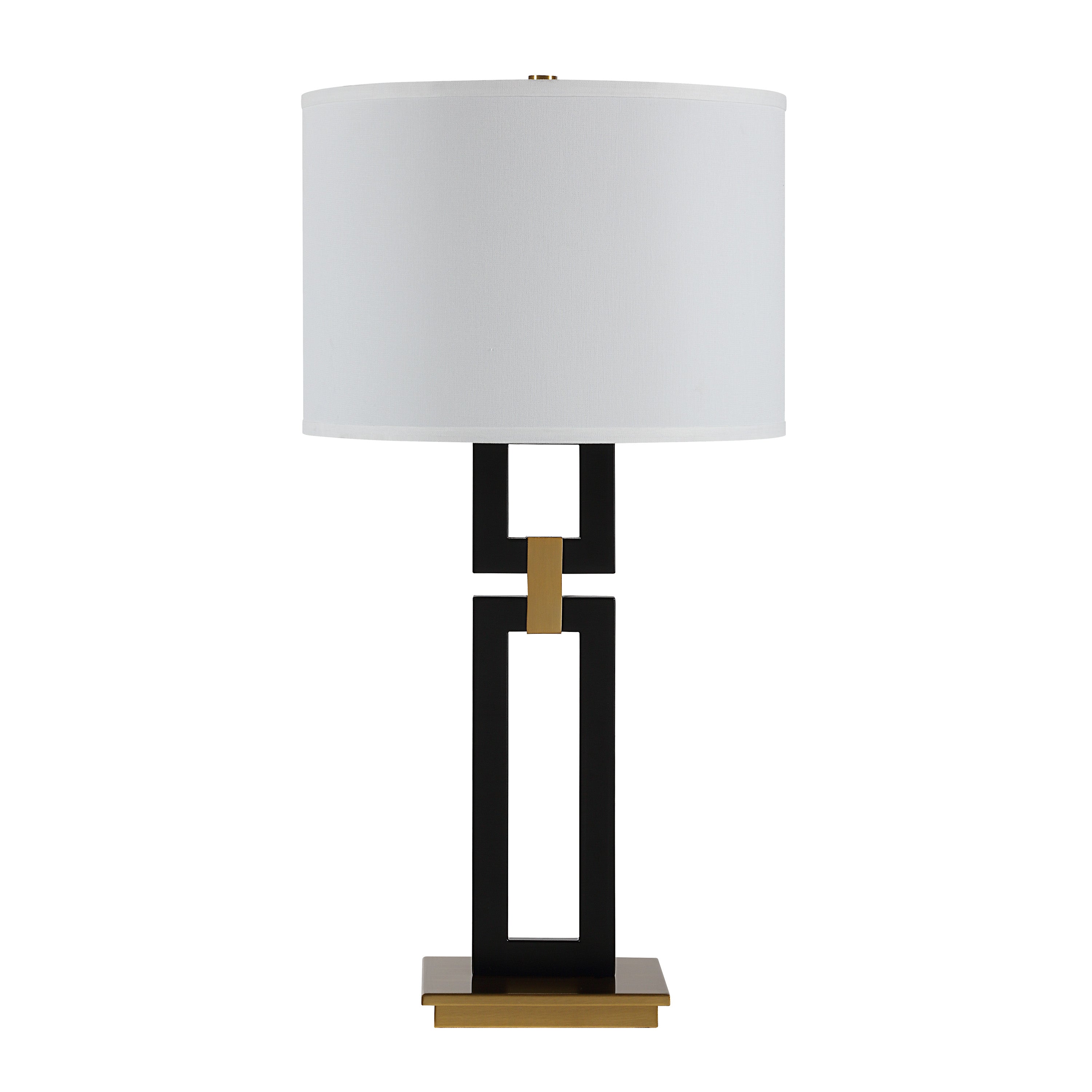 Lila 31" Table Lamp, Matte Black with Gold Accents-Table Lamp-DECOROLALA