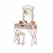 Lilac And White Butterfly Design Desk Vanity Dressing Table-Vanity Tables-DECOROLALA