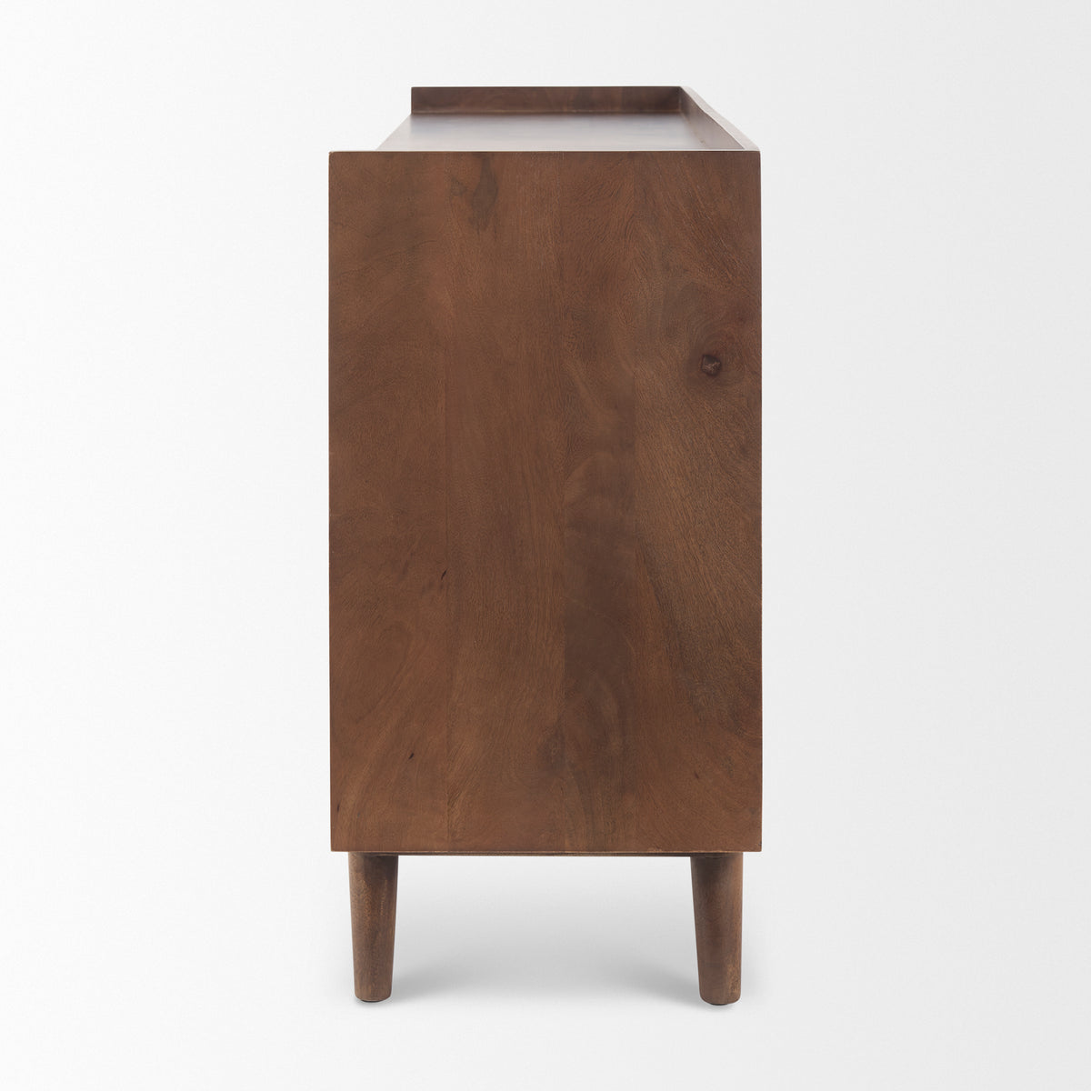 Lillie Medium Brown Wood 4 Door Tray Top Sideboard-Sideboards & Buffets-DECOROLALA