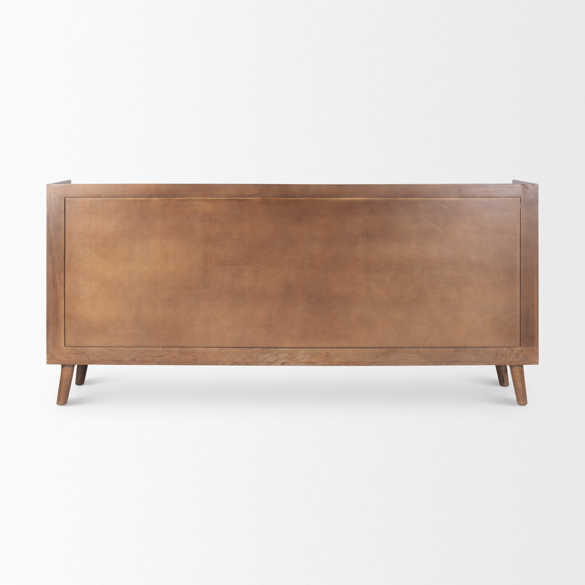 Lillie Medium Brown Wood 4 Door Tray Top Sideboard-Sideboards & Buffets-DECOROLALA