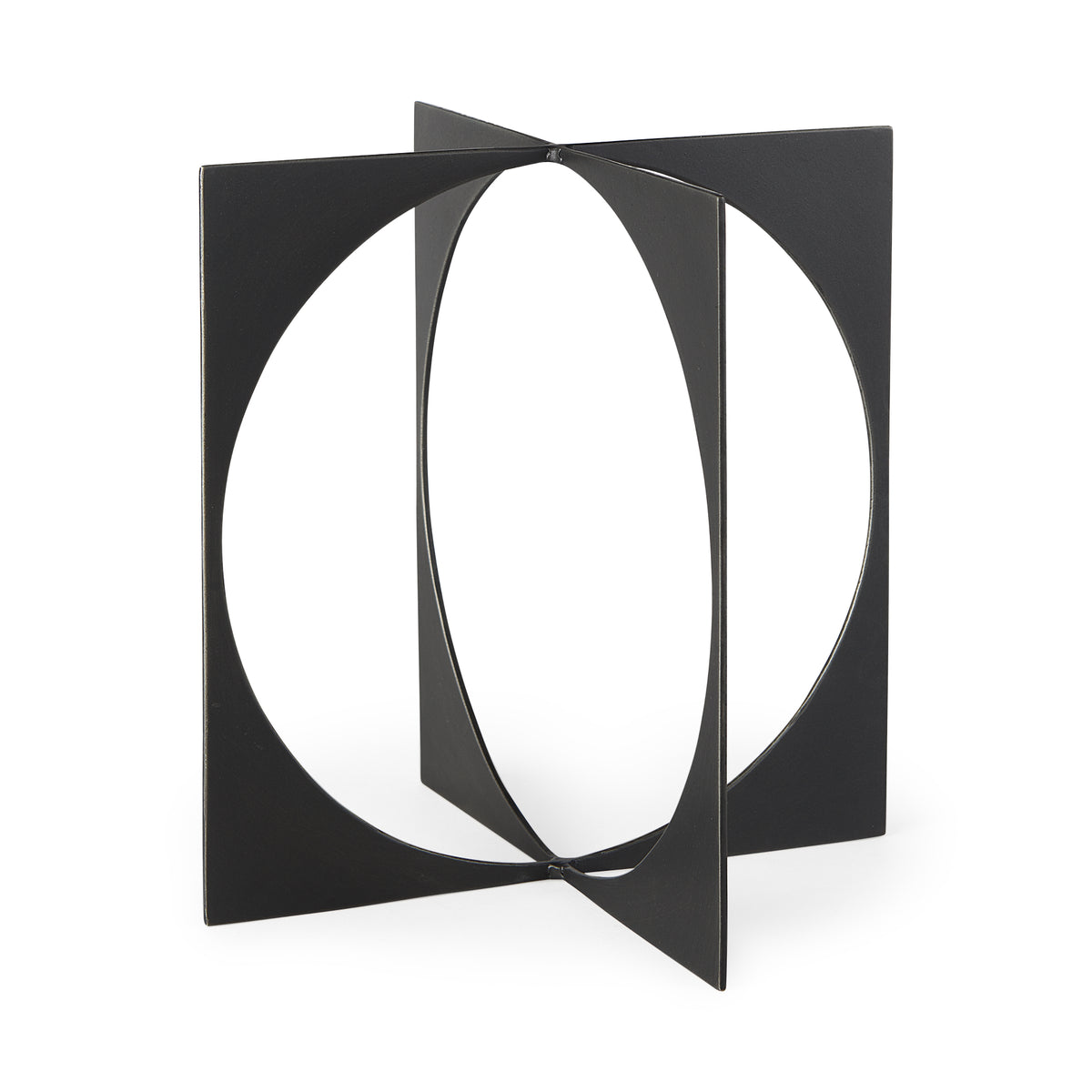 Lima Gunmetal Iron Large Geometric Decorative Object-Objects-DECOROLALA