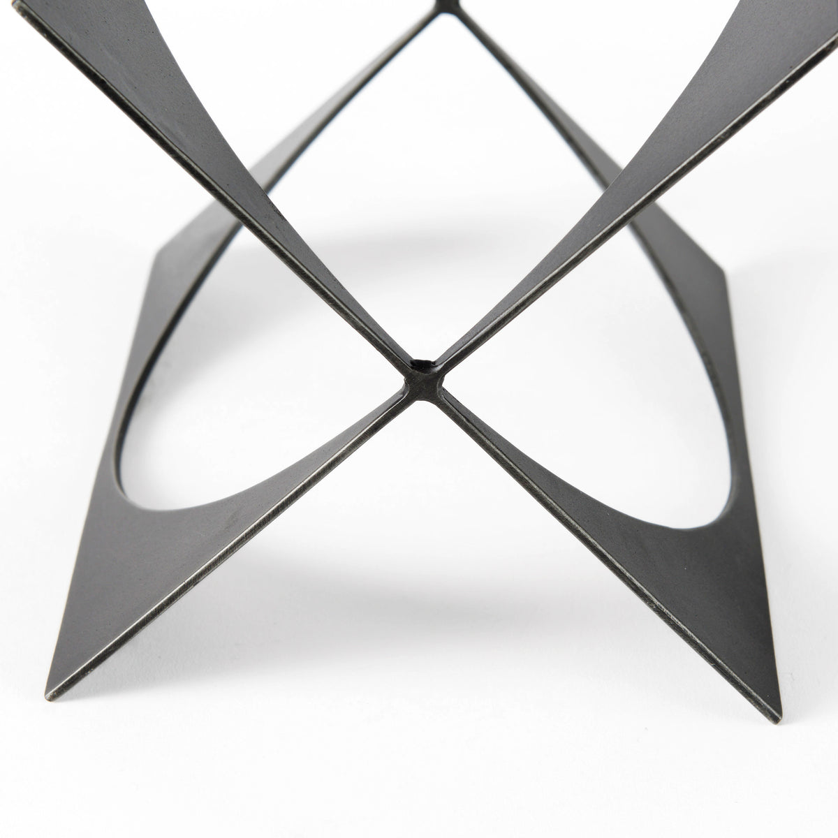 Lima Gunmetal Iron Large Geometric Decorative Object-Objects-DECOROLALA