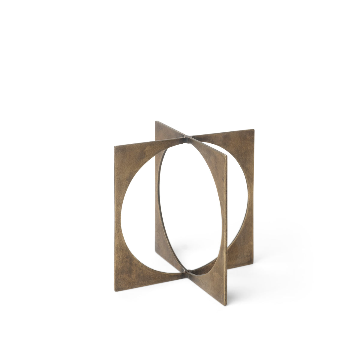 Lima I Small Gold Geometric Metal Decorative Object-Objects-DECOROLALA