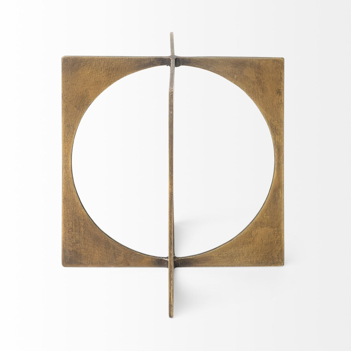Lima I Small Gold Geometric Metal Decorative Object-Objects-DECOROLALA