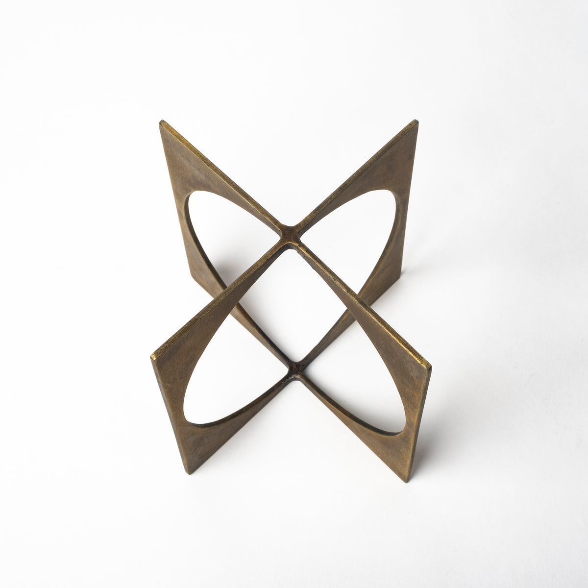 Lima I Small Gold Geometric Metal Decorative Object-Objects-DECOROLALA