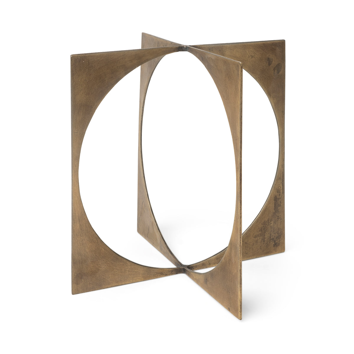 Lima II Large Gold Geometric Metal Decorative Object-Objects-DECOROLALA