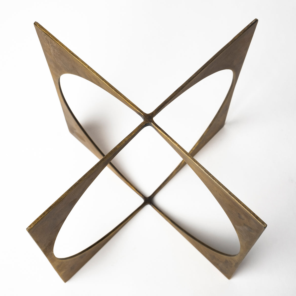 Lima II Large Gold Geometric Metal Decorative Object-Objects-DECOROLALA
