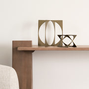 Lima II Large Gold Geometric Metal Decorative Object-Objects-DECOROLALA