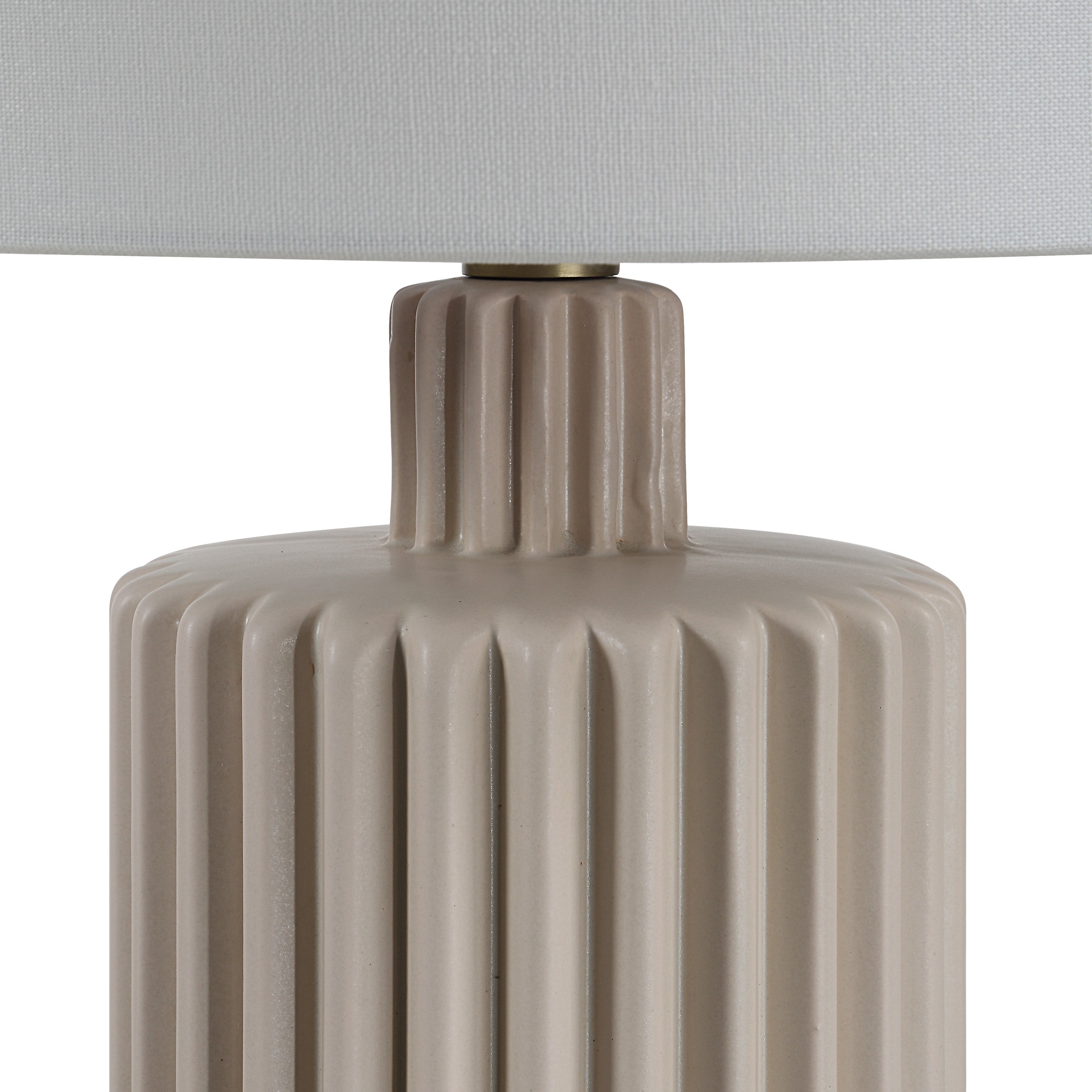 Lina Ceramic Table Lamp 24.75" Beige Dimmable-Table Lamp-DECOROLALA