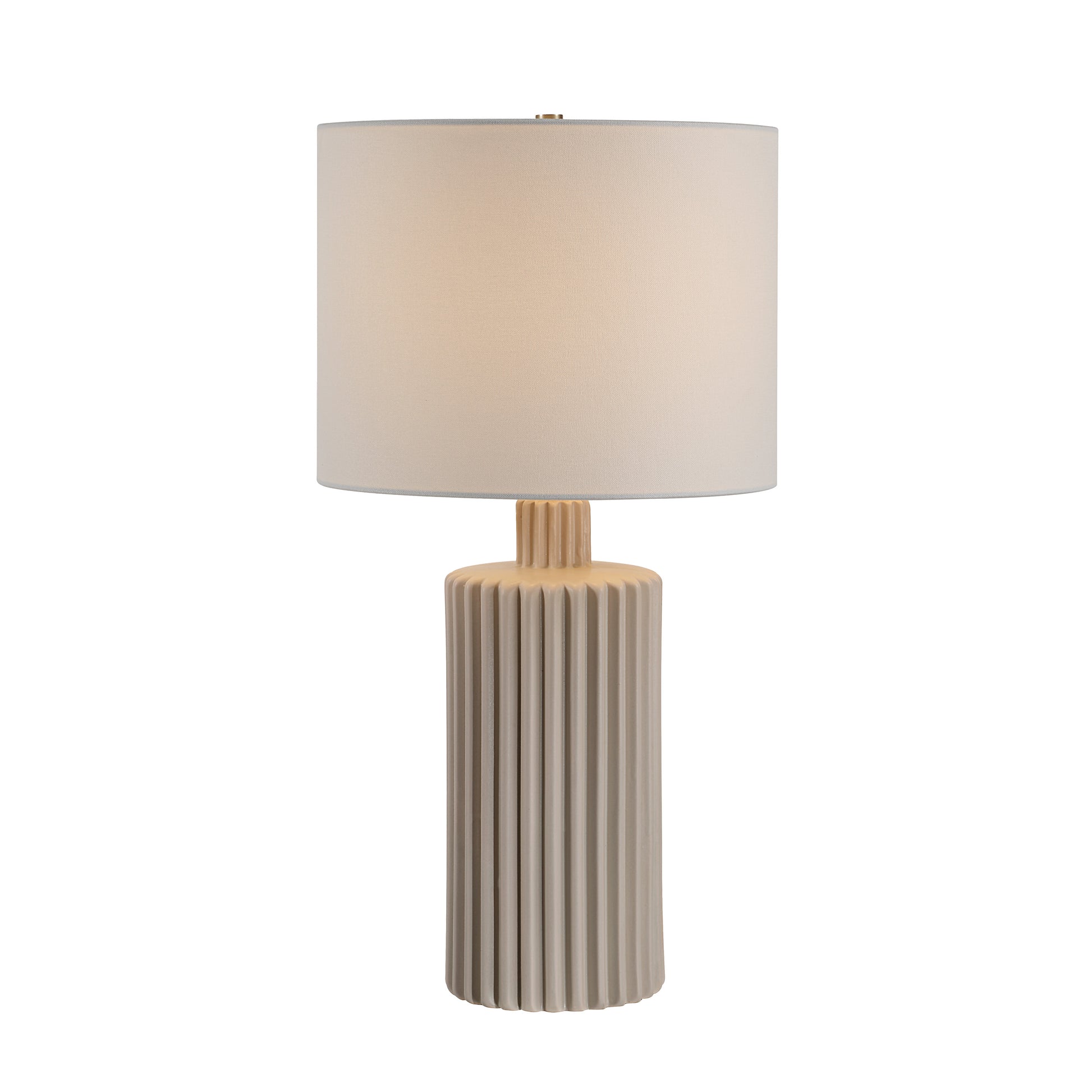 Lina Ceramic Table Lamp 24.75" Beige Dimmable-Table Lamp-DECOROLALA