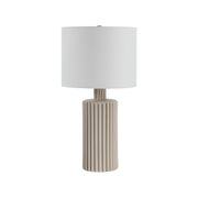 Lina Ceramic Table Lamp 24.75" Beige Dimmable-Table Lamp-DECOROLALA