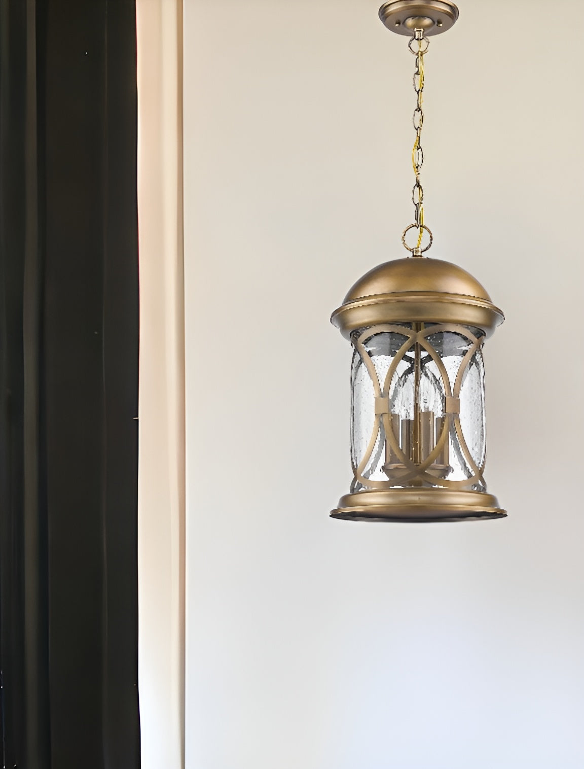 Lincoln 4-Light Antique Brass Hanging Light-Outdoor Lighting-DECOROLALA