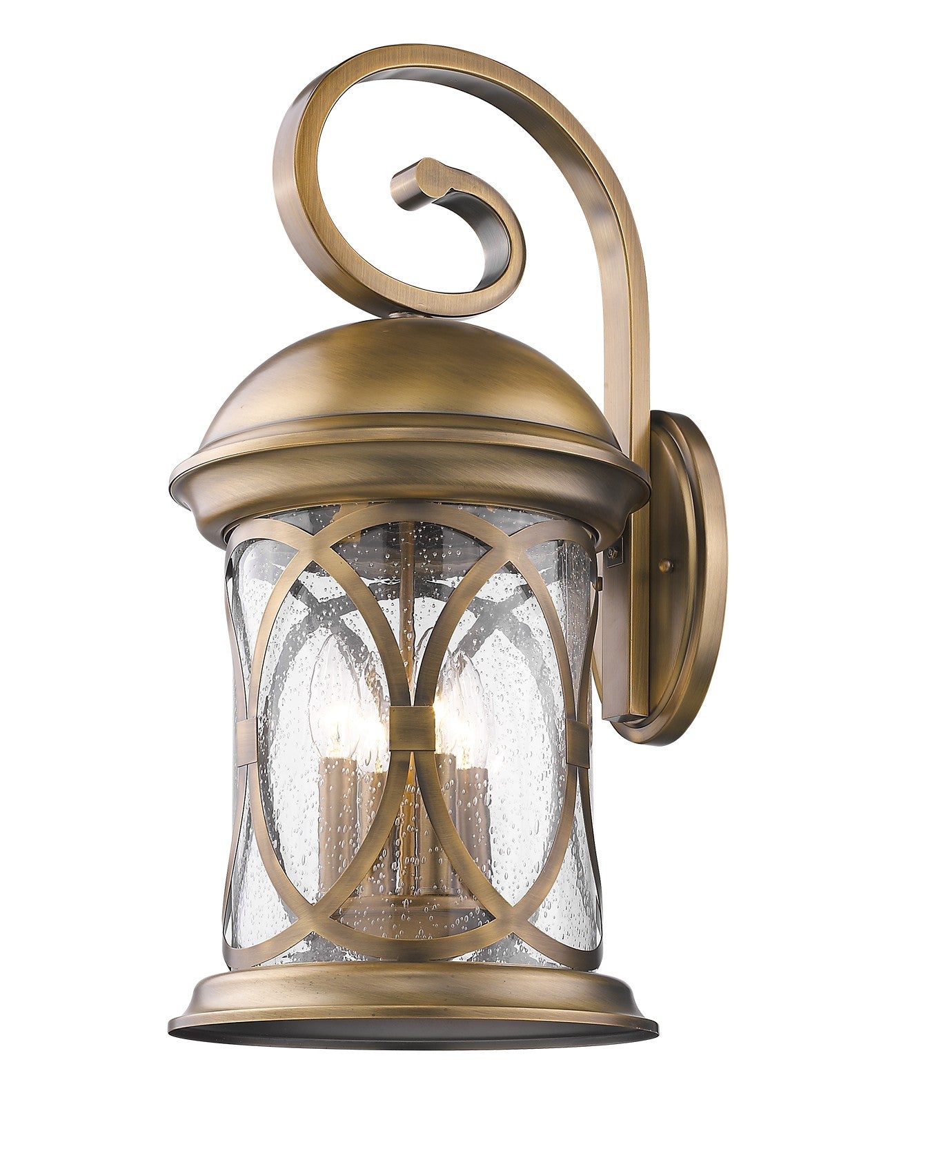Lincoln 4-Light Antique Brass Wall Light-Outdoor Lighting-DECOROLALA
