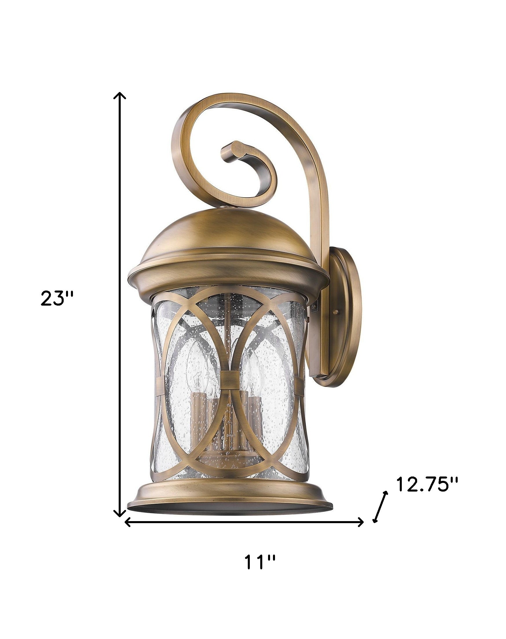 Lincoln 4-Light Antique Brass Wall Light-Outdoor Lighting-DECOROLALA