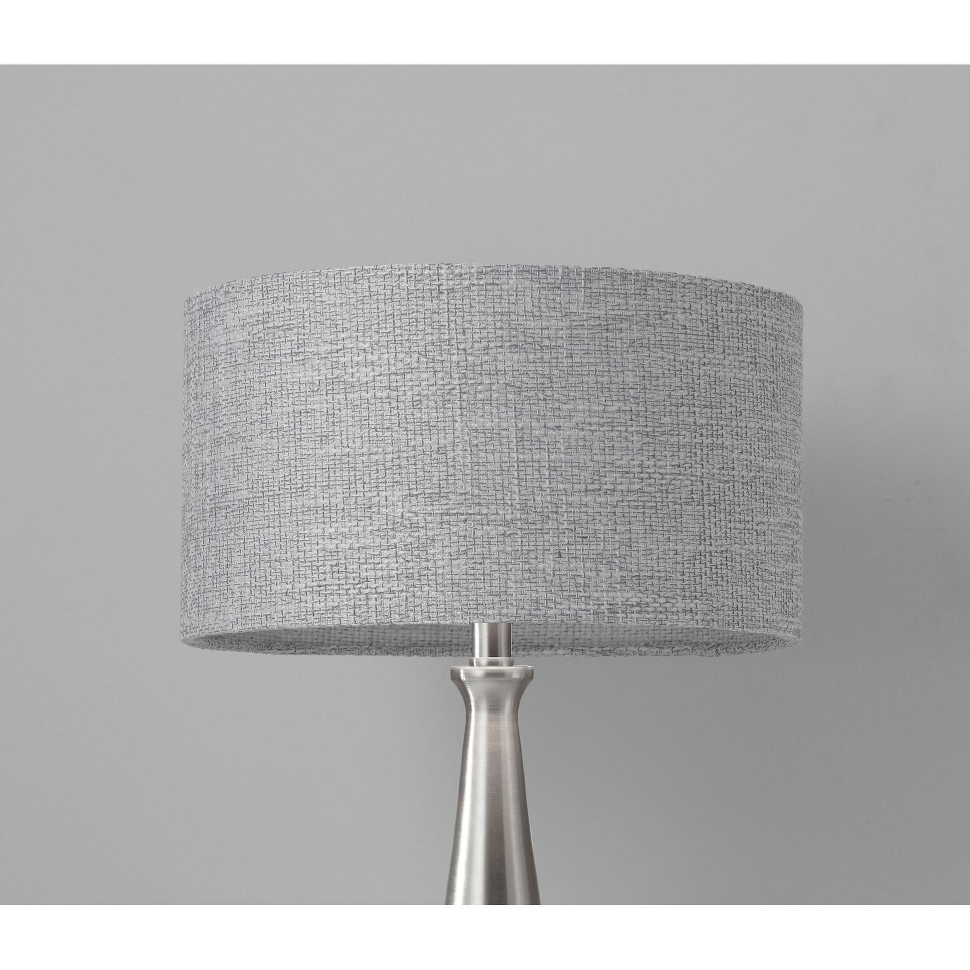 Linda Table Lamp - Brushed Steel Grey Shade-Lighting-DECOROLALA
