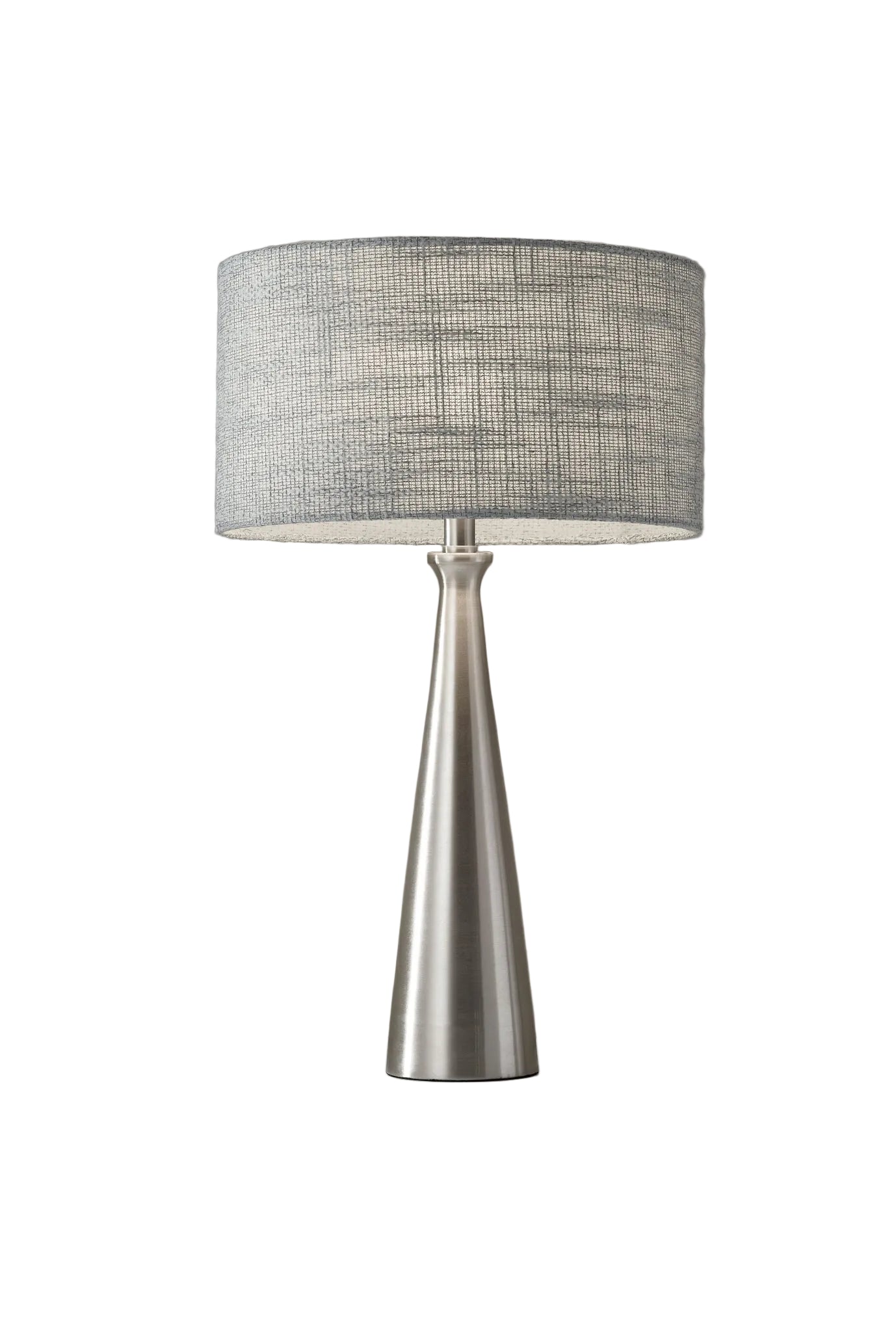 Linda Table Lamp - Brushed Steel Grey Shade-Lighting-DECOROLALA