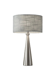 Linda Table Lamp - Brushed Steel Grey Shade-Lighting-DECOROLALA