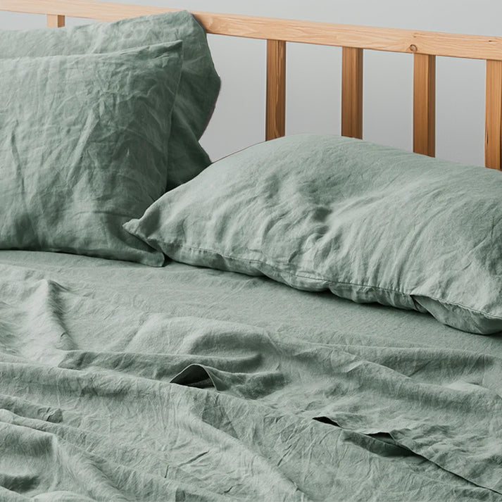 Linen Cotton Sheet Set - OEKO-TEX Certified Breathable Blend-Bed Sheet-DECOROLALA