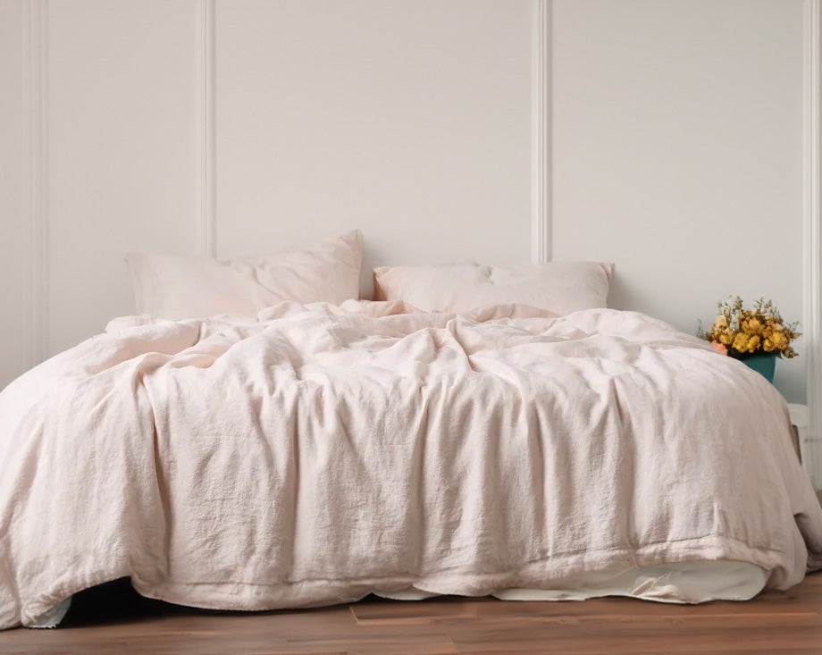 Linen Cotton Sheet Set - OEKO-TEX Certified Breathable Blend-Bed Sheet-DECOROLALA