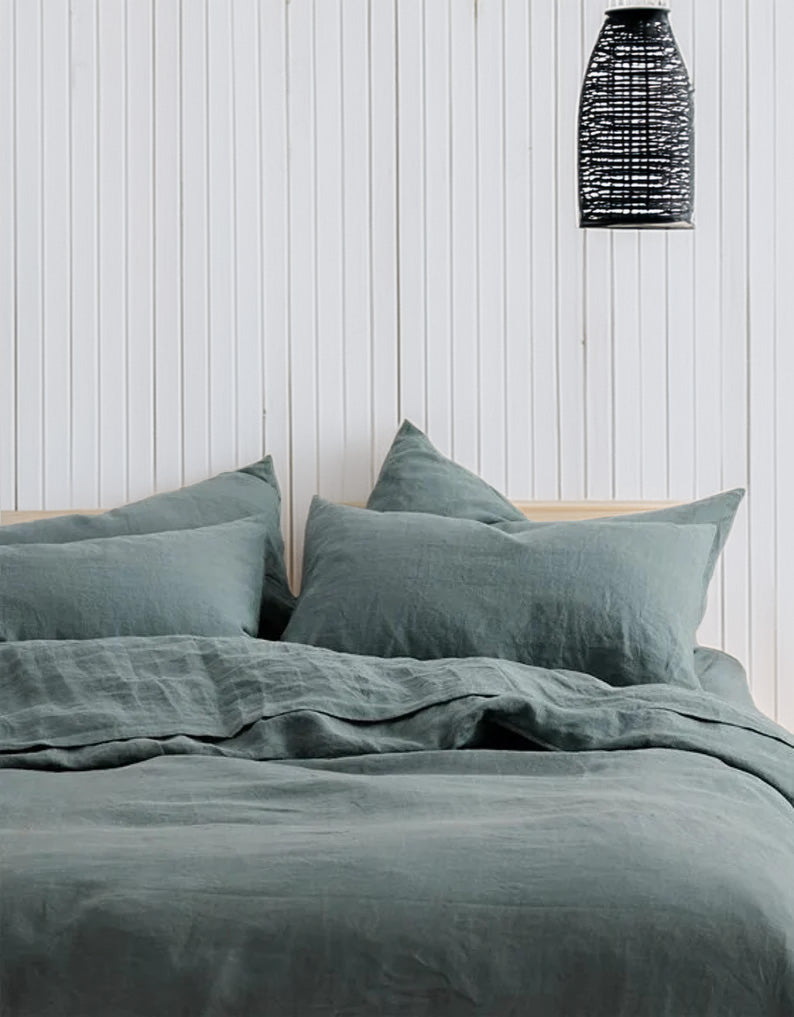Linen Cotton Sheet Set - OEKO-TEX Certified Breathable Blend-Bed Sheet-DECOROLALA