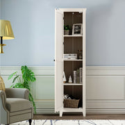 Linen Tower Bathroom Storage Cabinet - Walnut 17"x16"x72"-Floor Cabinets-DECOROLALA