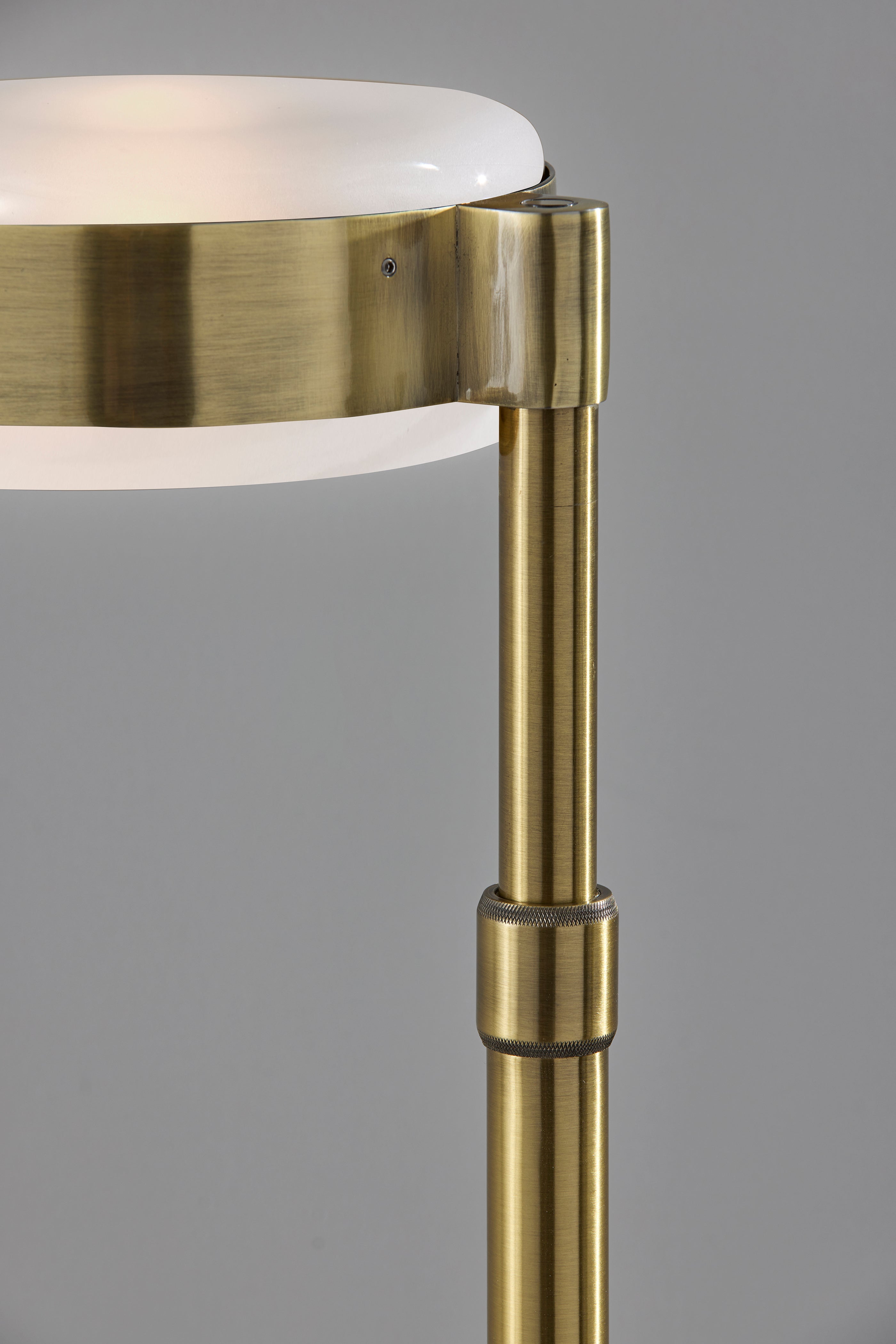 Linis Floor Lamp - Brass Adjustable 45-66"-Lighting-DECOROLALA