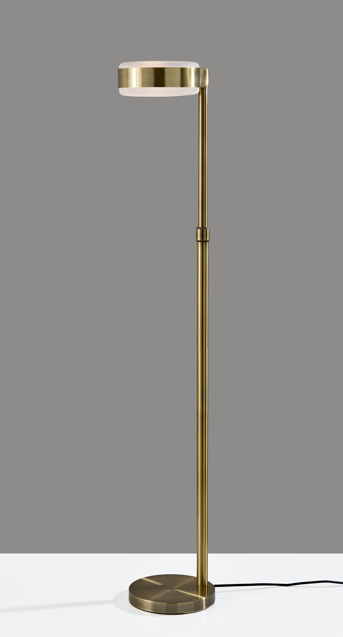 Linis Floor Lamp - Brass Adjustable 45-66"-Lighting-DECOROLALA
