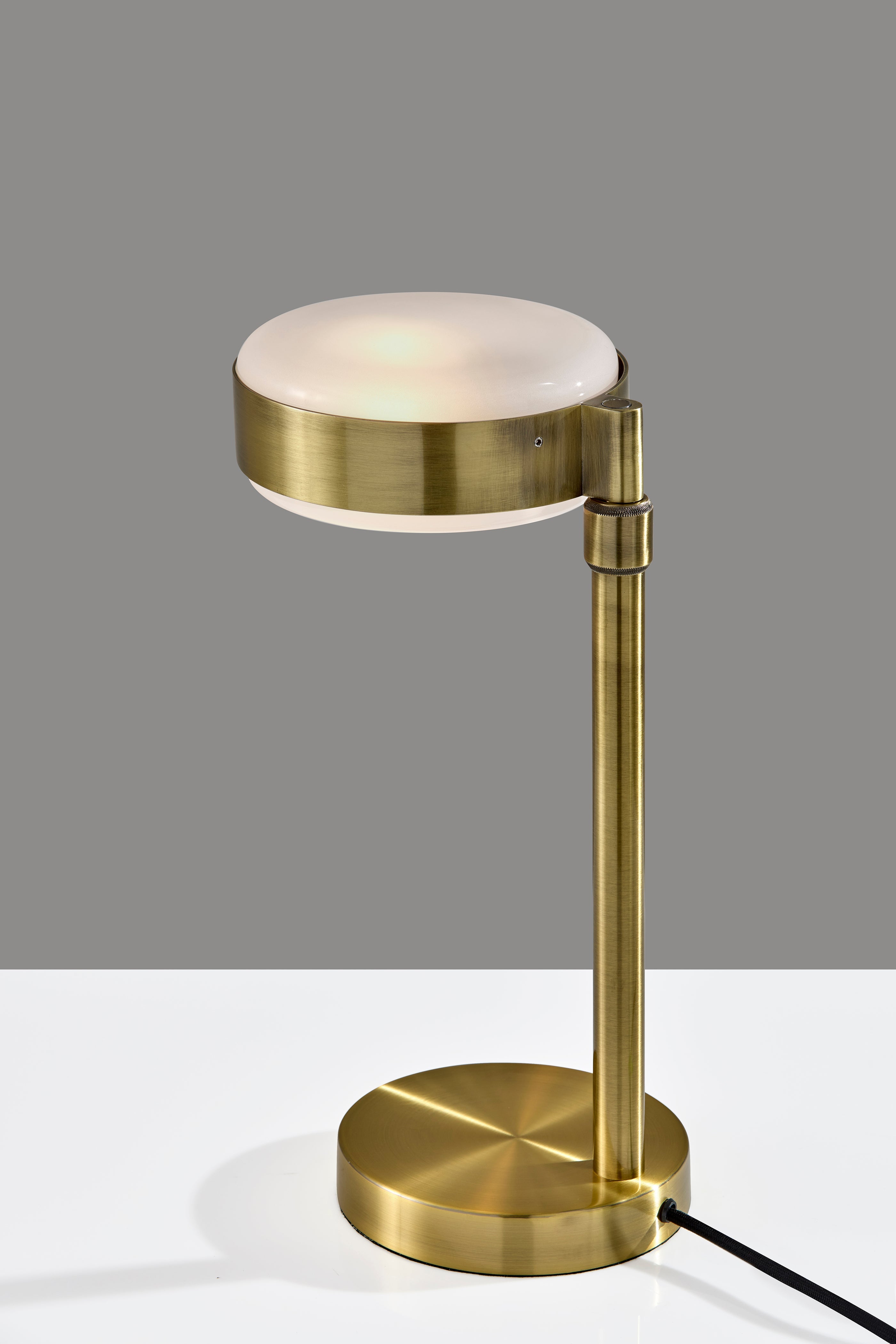 Linis Table Lamp - Antique Brass Adjustable 17-24"-Lighting-DECOROLALA