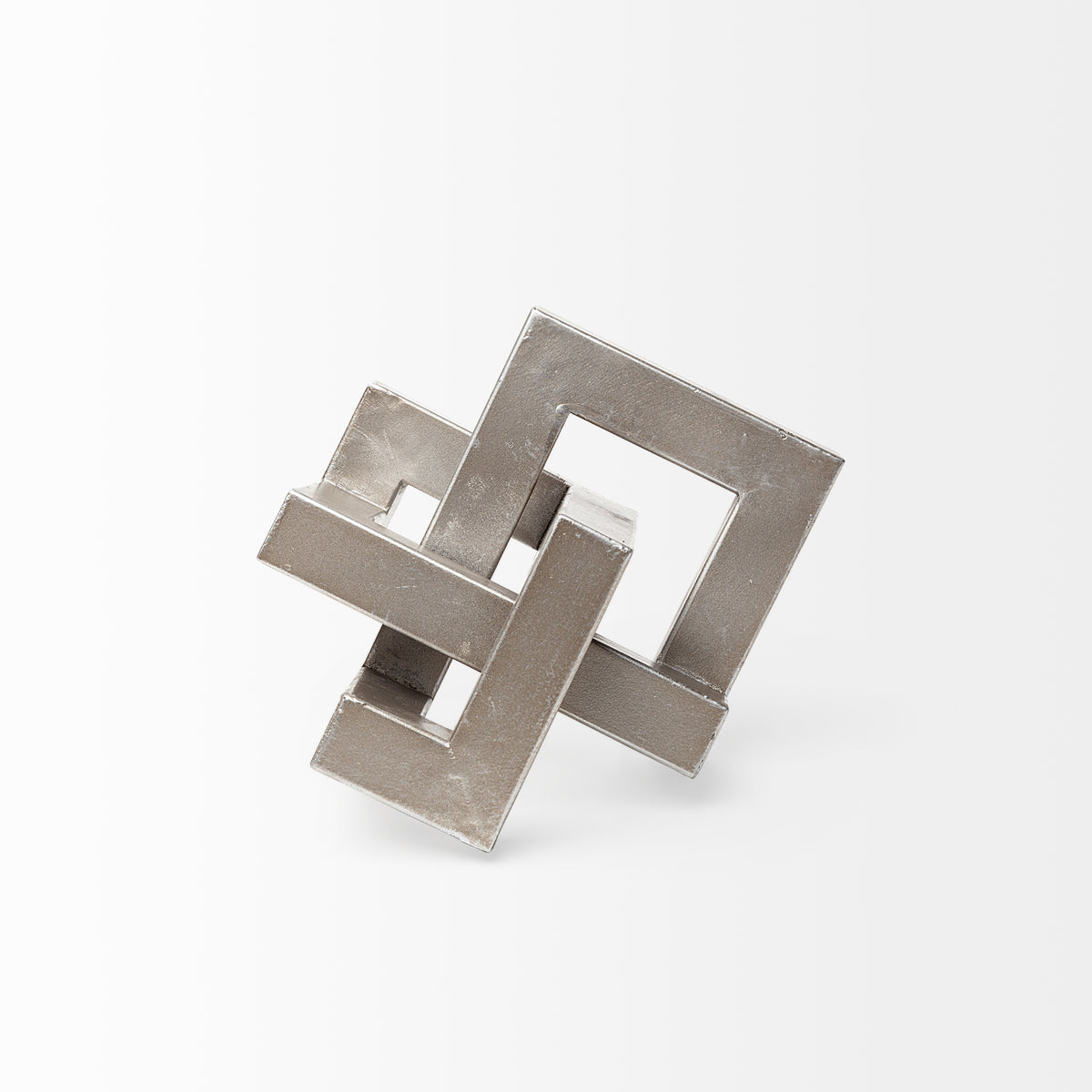 Link Small Silver Metal Sculpture Decorative Object-Objects-DECOROLALA