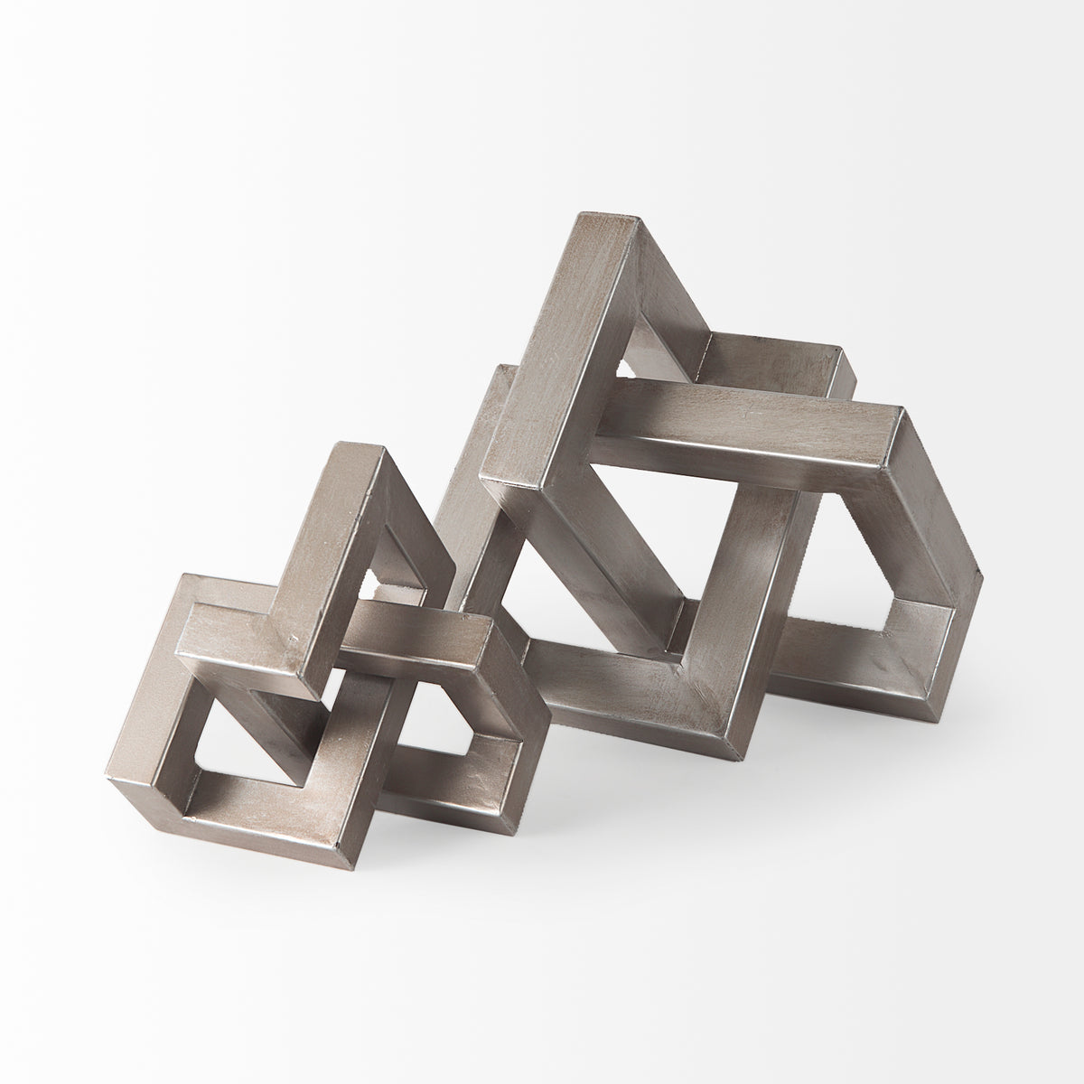 Link Small Silver Metal Sculpture Decorative Object-Objects-DECOROLALA