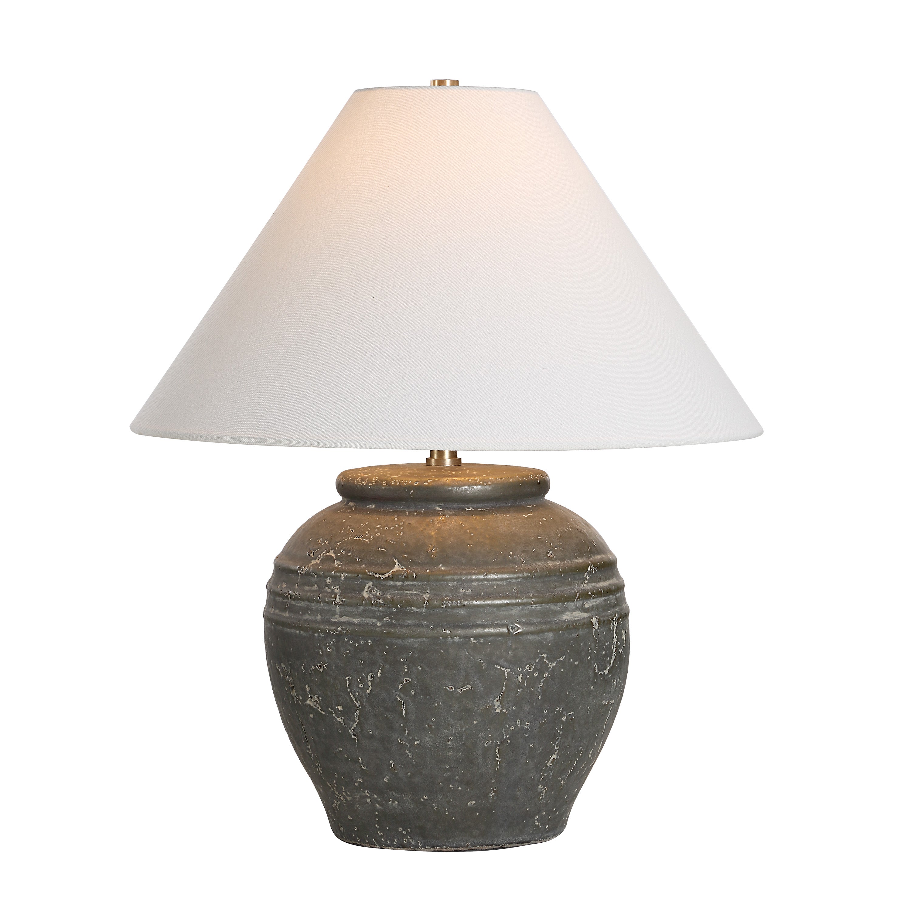 Lino 21" Table Lamp - Ceramic Base, Green-Table Lamp-DECOROLALA