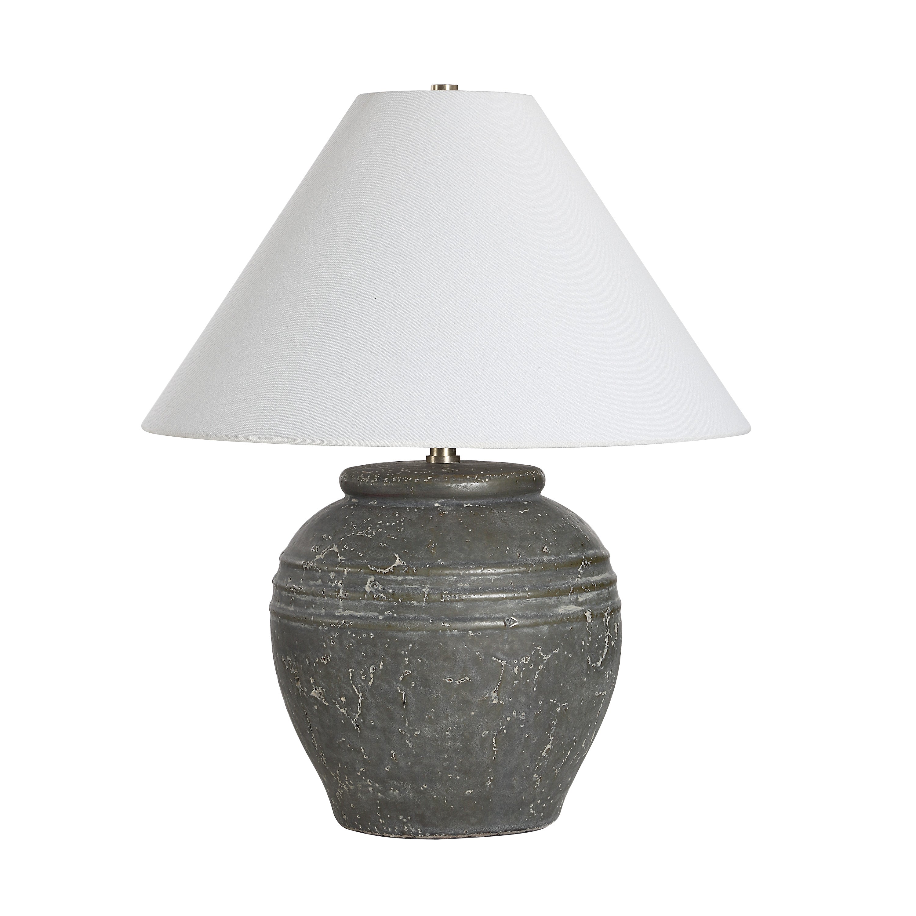 Lino 21" Table Lamp - Ceramic Base, Green-Table Lamp-DECOROLALA