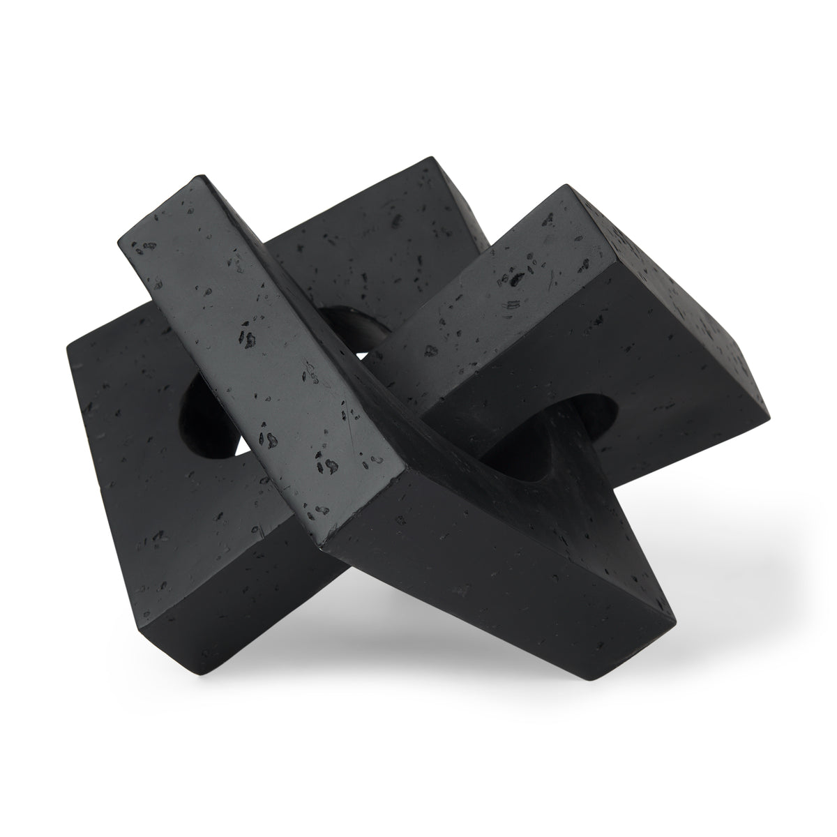Linx Large Matte Black Resin Sculpture Decorative Object-Objects-DECOROLALA