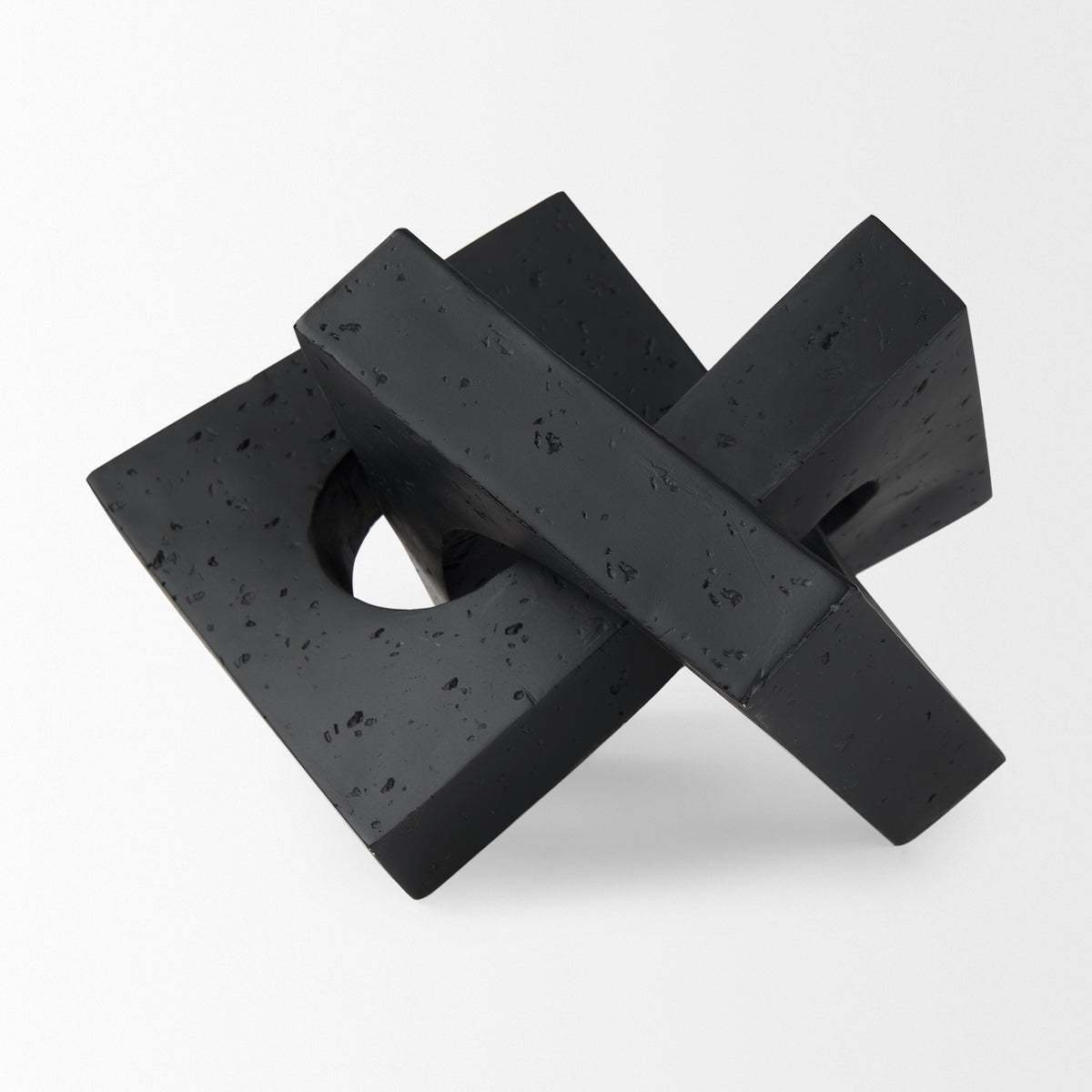 Linx Large Matte Black Resin Sculpture Decorative Object-Objects-DECOROLALA