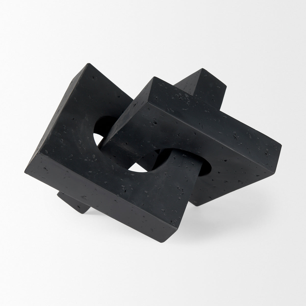 Linx Large Matte Black Resin Sculpture Decorative Object-Objects-DECOROLALA